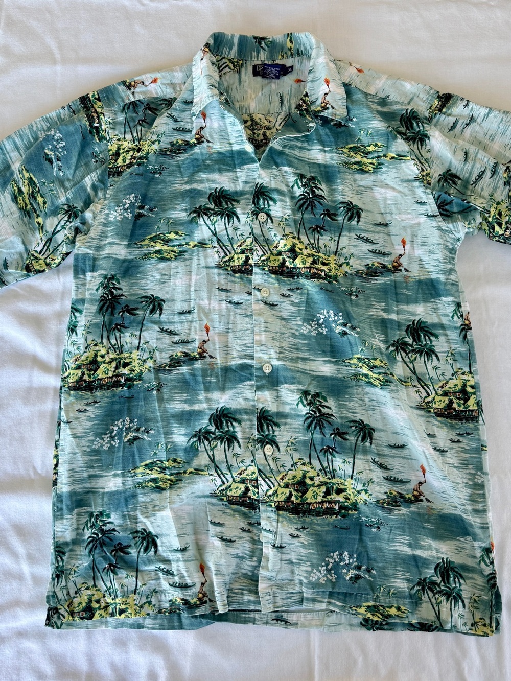 Vintage Polo Ralph Lauren Hawaiian Tropical Island Shirt XL 100% Cotton